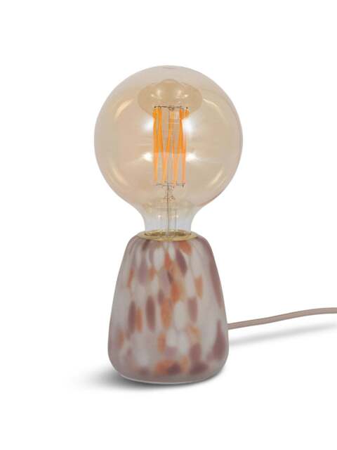 Heal's Confetti Glass Table Lamp in Soft Pink/Natural