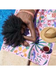 Dock & Bay Large Beach Towel Pink in Pink Paradise - thumbnail 3