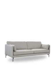 Barker and Stonehouse Juneau Fabric Three Seater Sofa in Grey - thumbnail 2