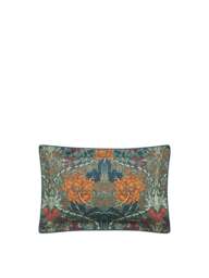 Morris & Co Honeysuckle And Tulip Heritage Duvet Cover Set in Mulberry/Teal, Cotton/Linen, Size Single - thumbnail 3