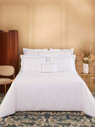Yves Delorme Duo Marine Oxford Pillowcase in Navy - Marine, Cotton, Size Square - thumbnail 2