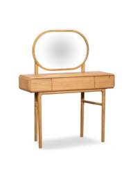 Barker and Stonehouse Winchester Solid Oak Dressing Table With Mirror in Neutral