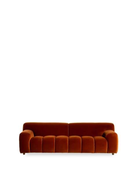 Barker and Stonehouse Lavinia Velvet 3 Seater Sofa in Orange - image 1