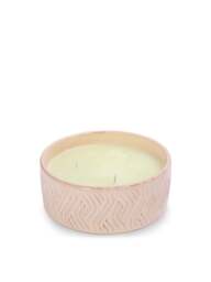 Libra Interiors Serena Filled Wax Ceramic Bowl Ivory Cream - thumbnail 1