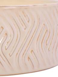 Libra Interiors Serena Filled Wax Ceramic Bowl Ivory Cream - thumbnail 2