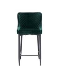 Barker and Stonehouse Rivington Fabric Counter Stool in Dark Green Velvet - thumbnail 2