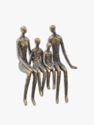 Libra Interiors Sitting Family Of Four Shelf Sculpture in Bronze, Size One