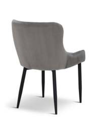 Barker and Stonehouse Rivington Velvet Quilted Dining Chair in Grey - thumbnail 4