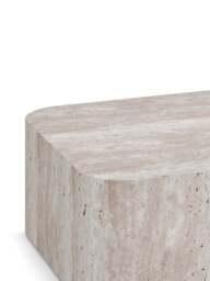 Barker and Stonehouse Cesar Square Marble Coffee Table in White, Wood/Metal - thumbnail 3