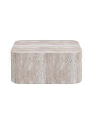 Barker and Stonehouse Cesar Square Marble Coffee Table in White, Wood/Metal - thumbnail 2
