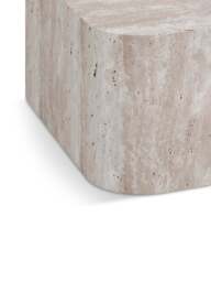 Barker and Stonehouse Cesar Square Marble Coffee Table in White, Wood/Metal - thumbnail 4