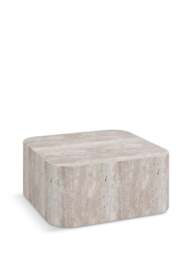 Barker and Stonehouse Cesar Square Marble Coffee Table in White, Wood/Metal - thumbnail 1
