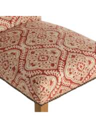 Barker and Stonehouse Gable Patterned Fabric Dining Chair in Red - thumbnail 4