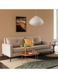 Heal's Brunel Tessuta 4-Seater Sofa in Oatmeal, Wood/Metal - thumbnail 2