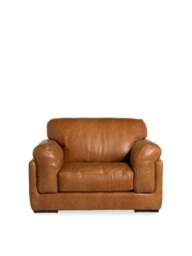 Barker and Stonehouse Ledbury Snuggle Chair in Brown, Leather