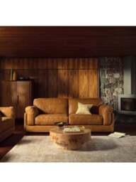 Barker and Stonehouse Ledbury Snuggle Chair in Brown, Leather - thumbnail 2