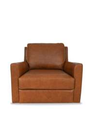 Barker and Stonehouse Albard Swivel Chair in Brown, Leather