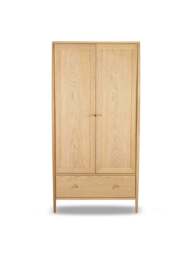 Barker and Stonehouse Winslow Oak 2 Door Wardrobe in Neutral