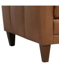 Barker and Stonehouse Lindisfarne Snuggle Chair in Brown, Leather - thumbnail 4