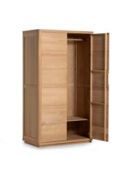 Barker and Stonehouse Olav Wooden 2 Door Wardrobe in Neutral - thumbnail 4