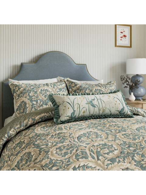 Sanderson Options Tilia Percale Duvet Cover Set in Soft Teal, Cotton, Size Single - image 1