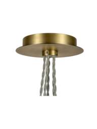 Heal's Monroe Porcelain 5 Light Chandelier /brushed Gold in White - thumbnail 5