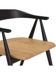 Barker and Stonehouse Ercol Monza Wood Open Back Dining Chair in Black - thumbnail 4