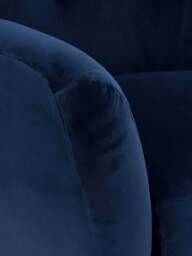 Barker and Stonehouse Delon Velvet Chair, Navy in Blue - thumbnail 5