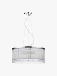 Dar Lighting Japan 3 Light Pendant in Glass, Size 50cm