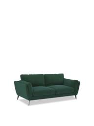 Barker and Stonehouse Boone Velvet 3 Seater Sofa in Green - thumbnail 1