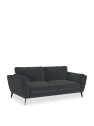 Barker and Stonehouse Boone Velvet 3 Seater Sofa in Green - thumbnail 2