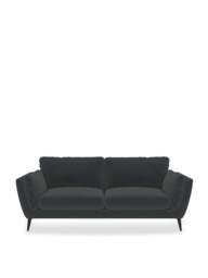 Barker and Stonehouse Boone Velvet 3 Seater Sofa in Green - thumbnail 3