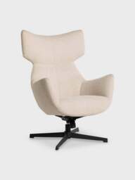 Barker and Stonehouse Pendock Fabric Swivel Armchair in Neutral - thumbnail 3
