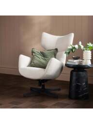 Barker and Stonehouse Pendock Fabric Swivel Armchair in Neutral - thumbnail 2