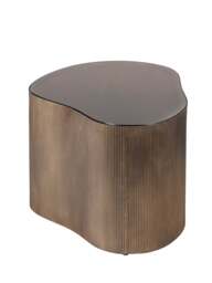 Libra Interiors Cloud Marble & Glass (Set Of 2) Coffee Tables in Brown Emperador/Brown Tint Glass, Size H43xW99xD6 - thumbnail 3