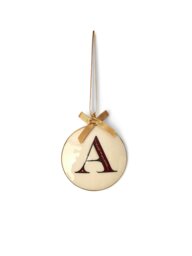 Tinker Tailor Enamel Round Alphabet Letter Bauble White/Red - thumbnail 1