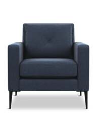 Heal's Brunel Armchair Boucle Indigo in Blue, Polyester, Size 74x80x79