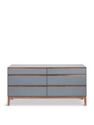 Heal's Lars 6 Drawer Dresser Wide / Walnut in Grey, Size 150x45x73 - thumbnail 1