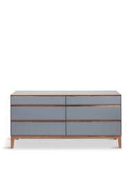 Heal's Lars 6 Drawer Dresser Wide / Walnut in Grey, Size 150x45x73 - thumbnail 3