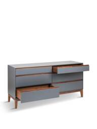 Heal's Lars 6 Drawer Dresser Wide / Walnut in Grey, Size 150x45x73 - thumbnail 2