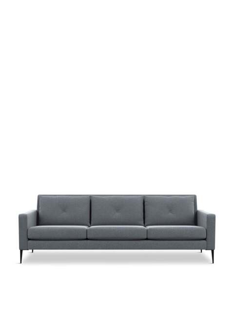 Heal's Brunel 4 Seater Boucle Steel in Grey, Polyester, Size 232x90x79