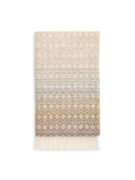 Bronte Natural British Lambs Throw Collection in Ombre, Wool