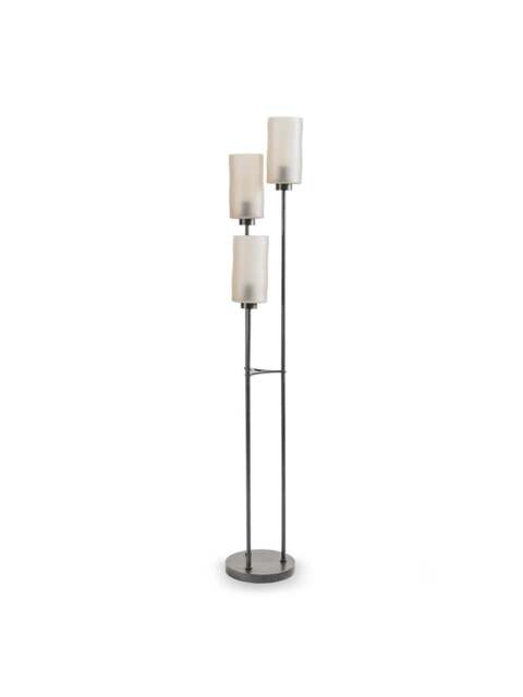 Libra Interiors Trivia 3 Light Floor Glass Lamp in black - image 1