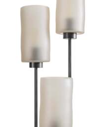 Libra Interiors Trivia 3 Light Floor Glass Lamp in black - thumbnail 3