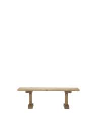 Barker and Stonehouse Newsham Reclaimed Wood Bench, Waxed Finish in Grey - thumbnail 3
