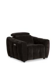 Barker and Stonehouse Montgomery Fabric Recliner Armchair in Brown