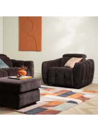 Barker and Stonehouse Montgomery Fabric Recliner Armchair in Brown - thumbnail 2