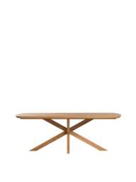 Barker and Stonehouse Bergen Solid Ash Wood Dining Table Seats 4 in Neutral, Size 220cm - thumbnail 3