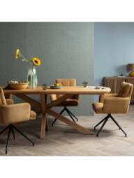 Barker and Stonehouse Bergen Solid Ash Wood Dining Table Seats 4 in Neutral, Size 220cm - thumbnail 2
