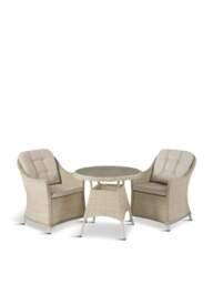 Bramblecrest Monterey Rattan Bistro Table Set With 2 Armchairs